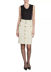 Saint Laurent Saharienne Mini Skirt in Canvas