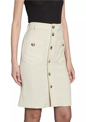 Saint Laurent Saharienne Mini Skirt in Canvas