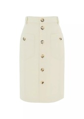 Saint Laurent Saharienne Mini Skirt in Canvas