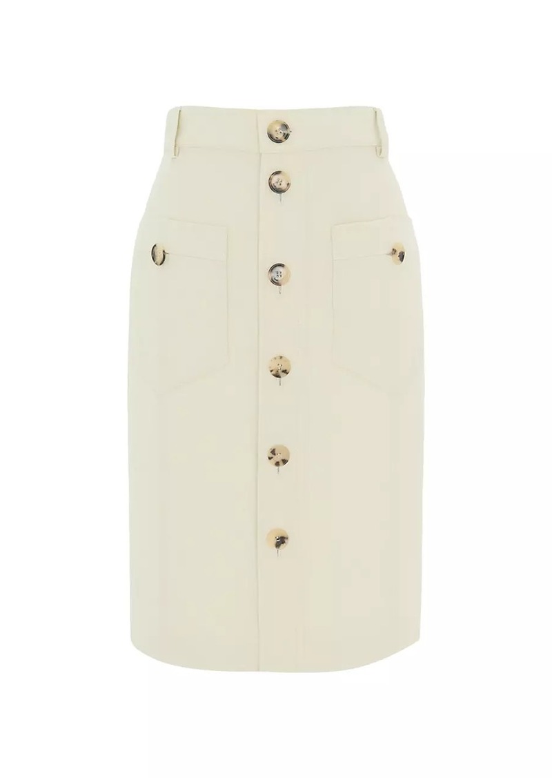 Saint Laurent Saharienne Mini Skirt in Canvas