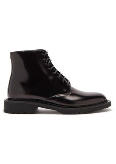 Saint Laurent - Army Lace-up Leather Boots - Womens - Black