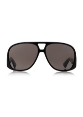 Saint Laurent - Aviator-Frame Acetate Sunglasses - Black - OS - Moda Operandi