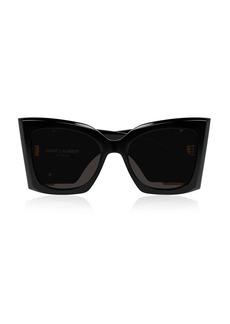 Saint Laurent - Blaze Oversized Cat-Eye Acetate Sunglasses - Black - OS - Moda Operandi