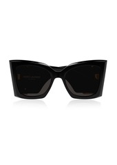 Saint Laurent - Blaze Oversized Cat-Eye Acetate Sunglasses - Black - OS - Moda Operandi