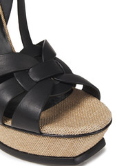 Saint Laurent - Braided leather sandals - Black - EU 41.5
