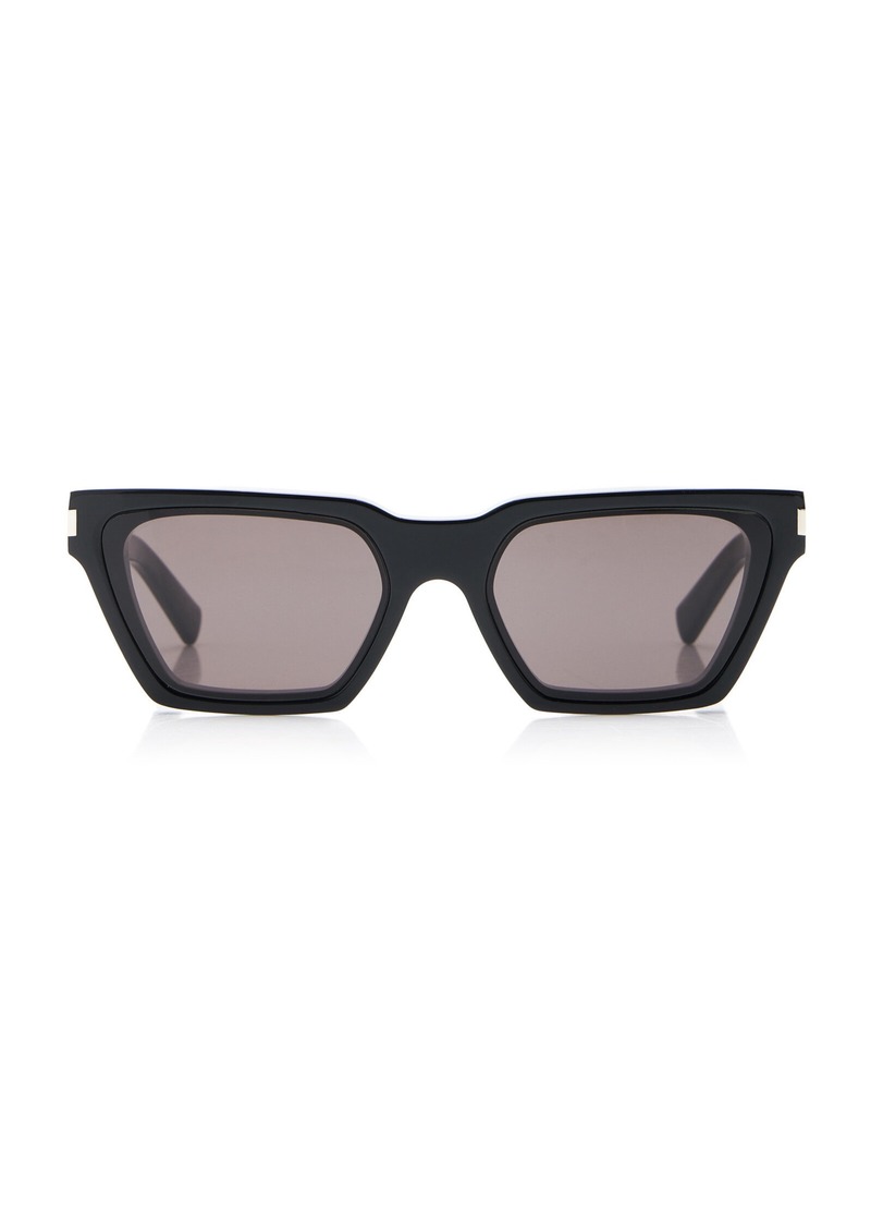 Saint Laurent - Calista Cat-Eye Acetate Sunglasses  - Black - OS - Moda Operandi