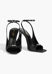 Saint Laurent - Carole 110 embellished satin sandals - Black - EU 35.5