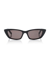 Saint Laurent - Cat-Eye Acetate Sunglasses - Black - OS - Moda Operandi