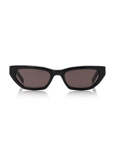 Saint Laurent - Cat-Eye Acetate Sunglasses - Black - OS - Moda Operandi