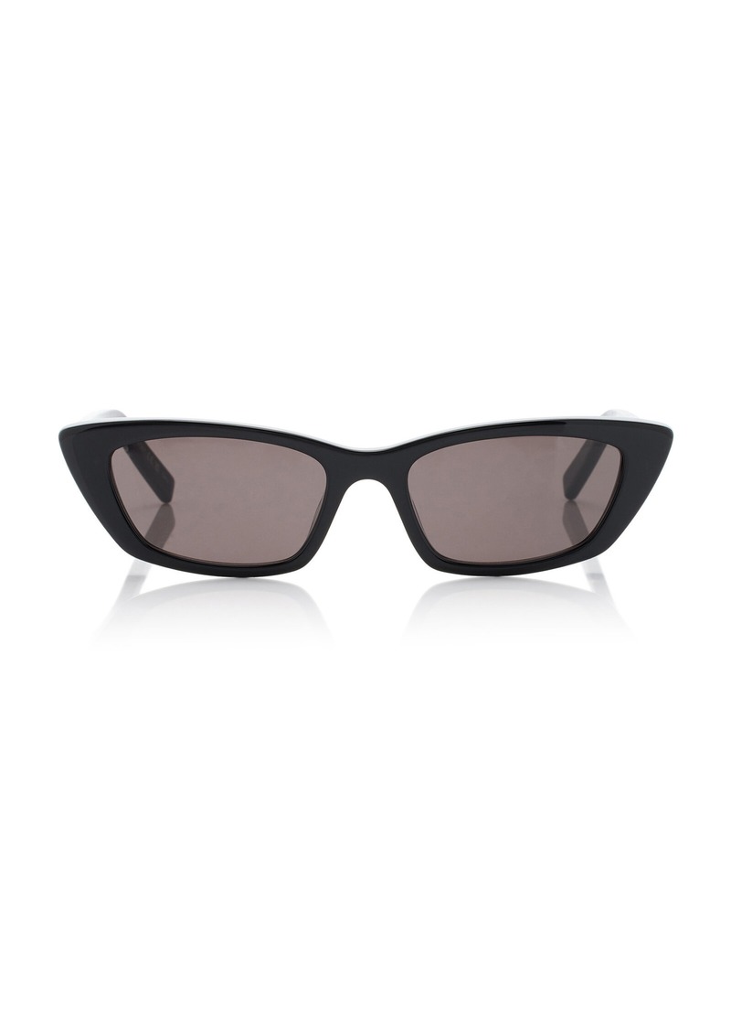 Saint Laurent - Cat-Eye Acetate Sunglasses - Black - OS - Moda Operandi