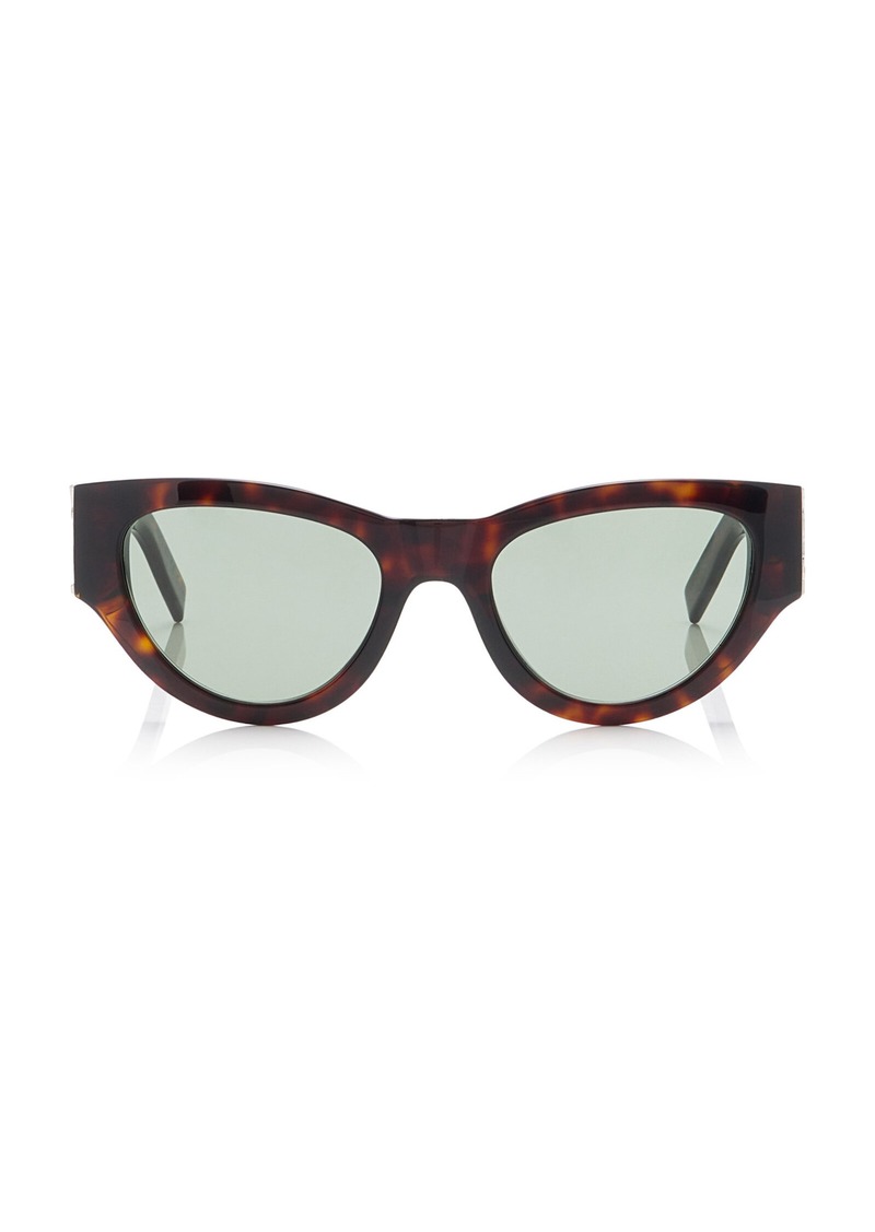 Saint Laurent - Cat-Eye Tortoiseshell Acetate Sunglasses - Brown - OS - Moda Operandi