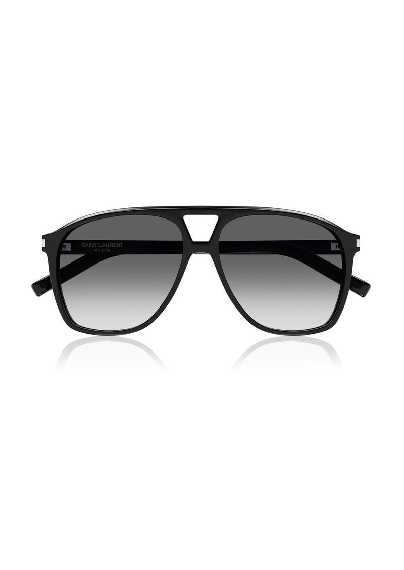 Saint Laurent - Dune Aviator-Frame Acetate Sunglasses - Black - OS - Moda Operandi