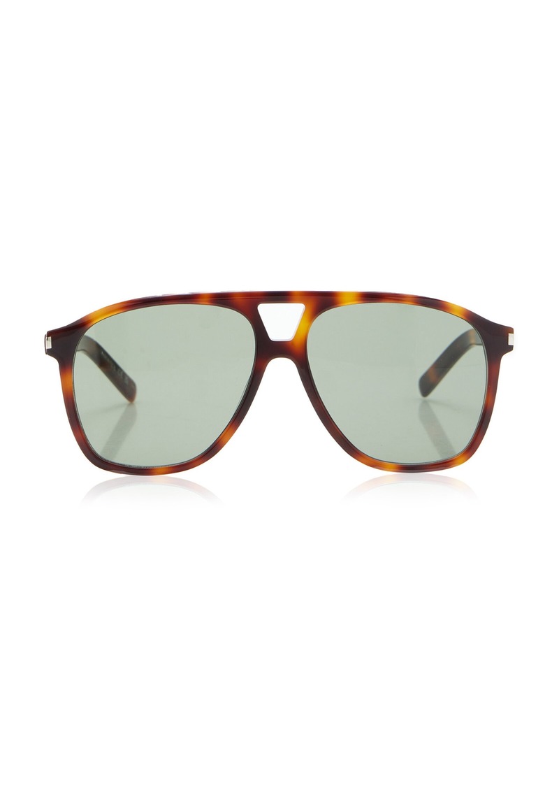 Saint Laurent - Dune Aviator-Frame Acetate Sunglasses - Brown - OS - Moda Operandi