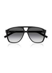 Saint Laurent - Dune Aviator-Frame Acetate Sunglasses - Brown - OS - Moda Operandi