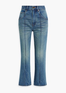 Saint Laurent - Faded high-rise bootcut jeans - Blue - 27
