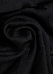 Saint Laurent - Frayed wool-jacquard scarf - Black - OneSize
