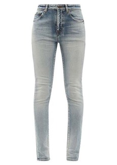 Saint Laurent - High-rise Skinny-leg Jeans - Womens - Light Denim