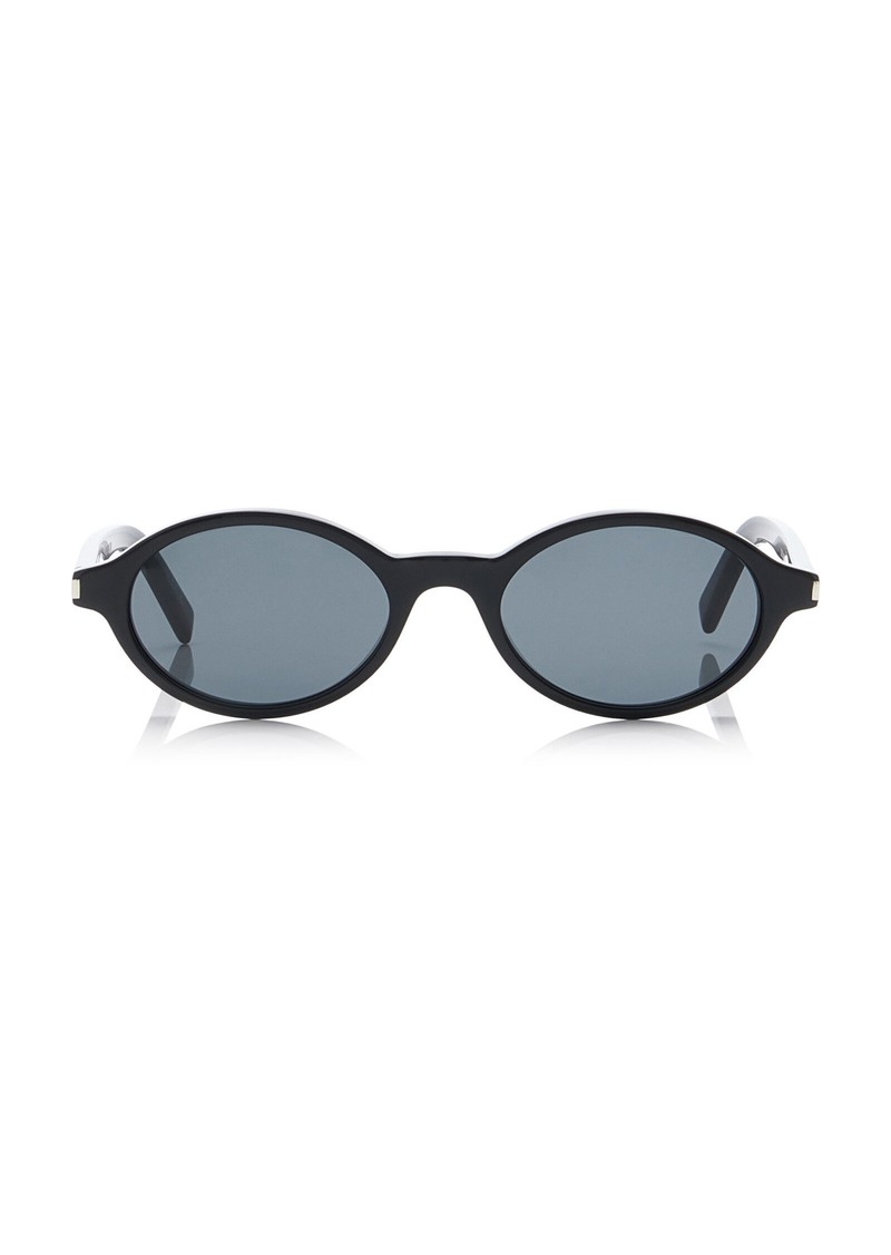 Saint Laurent - Jeanne Round-Frame Acetate Sunglasses - Black - OS - Moda Operandi