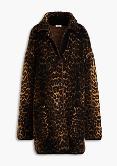 Saint Laurent - Leopard-print wool-blend jacquard coat - Animal print - XL