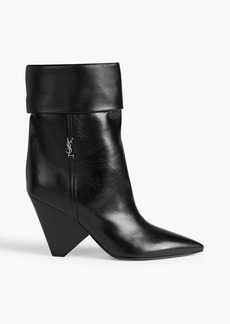 Saint Laurent - Liz 85 leather ankle boots - Black - EU 38
