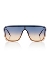 Saint Laurent - Mask D-Frame Metal Sunglasses - Multi - OS - Moda Operandi