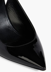 Saint Laurent - Opym patent-leather slingback pumps - Black - EU 40.5