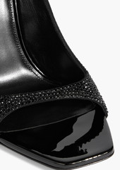 Saint Laurent - Opyum crystal-embellished leather pumps - Black - EU 35