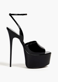 Saint Laurent - Patent-leather platform sandals - Black - EU 41