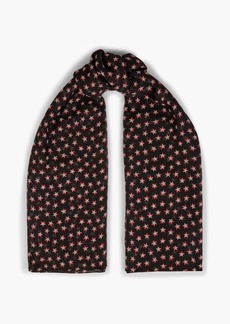 Saint Laurent - Printed wool scarf - Black - OneSize