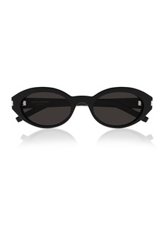 Saint Laurent - Round-Frame Acetate Sunglasses - Black - OS - Moda Operandi