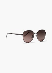 Saint Laurent - Round-frame silver-tone sunglasses - Black - OneSize
