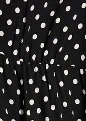 Saint Laurent - Ruffled polka-dot crepe mini dress - Black - FR 40