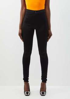 Saint Laurent - Slim-leg Jersey Trousers - Womens - Black