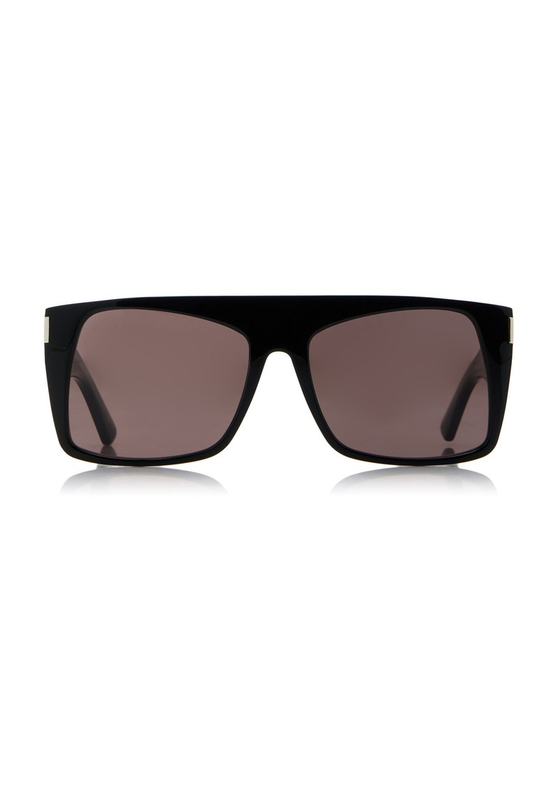 Saint Laurent - Square-Frame Acetate Sunglasses - Black - OS - Moda Operandi