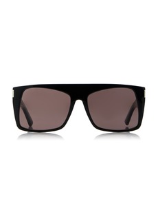 Saint Laurent - Square-Frame Acetate Sunglasses - Black - OS - Moda Operandi