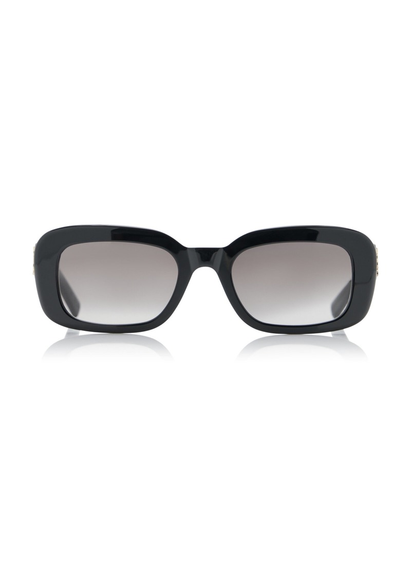 Saint Laurent - Square-Frame Acetate Sunglasses   - Black - OS - Moda Operandi