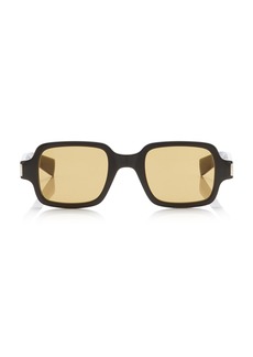 Saint Laurent - Square-Frame Acetate Sunglasses - Brown - OS - Moda Operandi