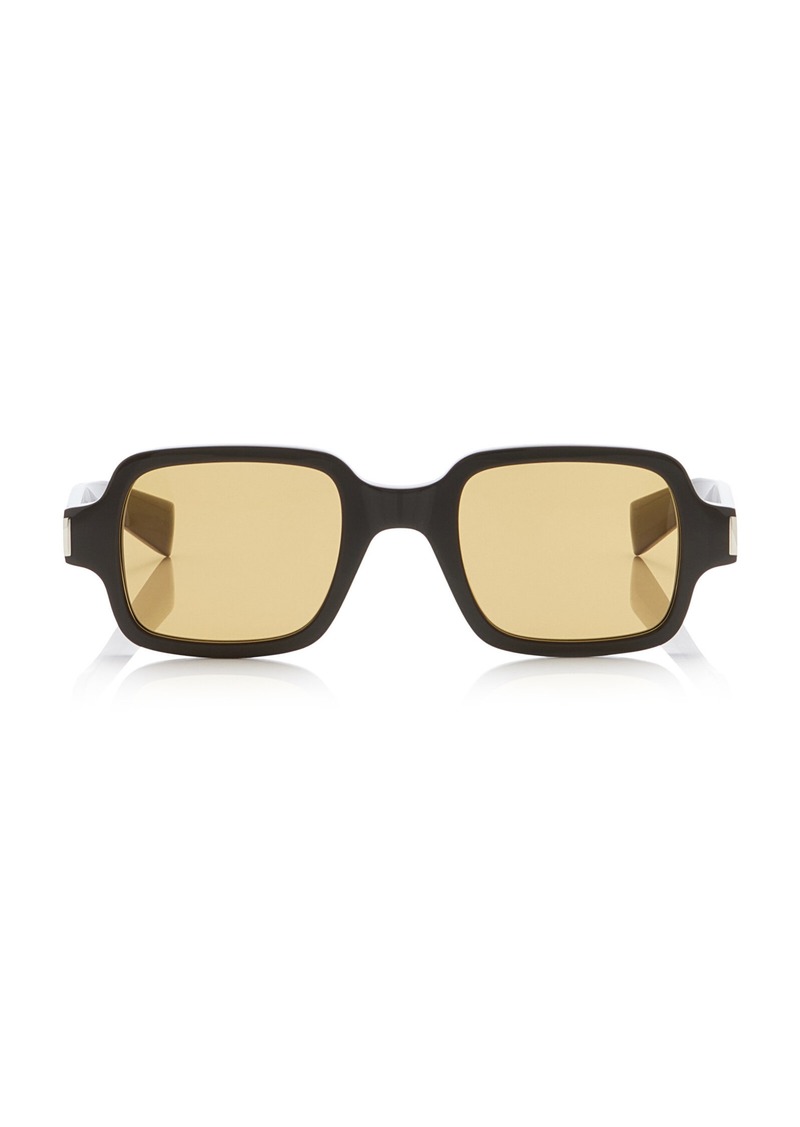 Saint Laurent - Square-Frame Acetate Sunglasses - Brown - OS - Moda Operandi