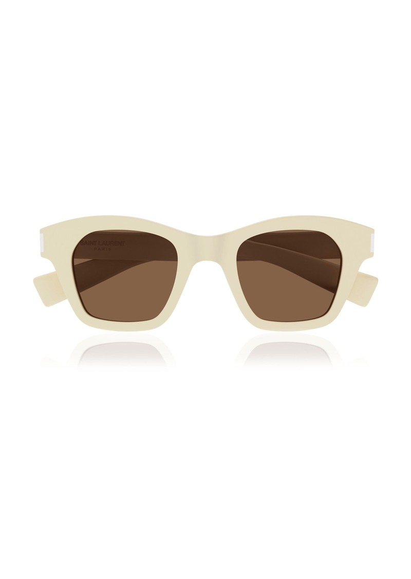 Saint Laurent - Square-Frame Acetate Sunglasses - White - OS - Moda Operandi