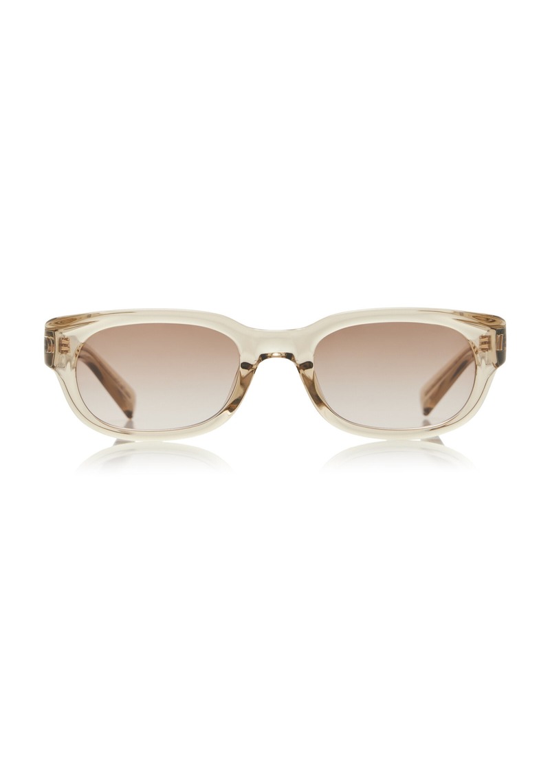 Saint Laurent - Square-Frame Acetate Sunglasses - White - OS - Moda Operandi