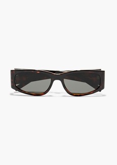 Saint Laurent - Square-frame tortoiseshell-print acetate sunglasses - Brown - OneSize