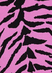 Saint Laurent - Tiger-print crepe mini dress - Pink - FR 42