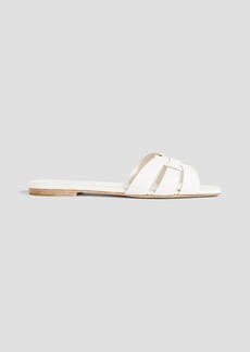 Saint Laurent - Tribute woven leather sandals - White - EU 36
