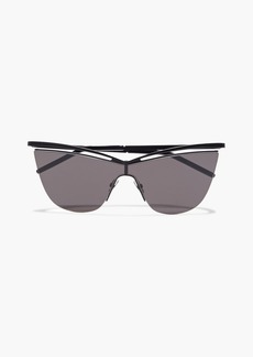Saint Laurent - Uku cat-eye gunmetal-tone sunglasses - Black - OneSize