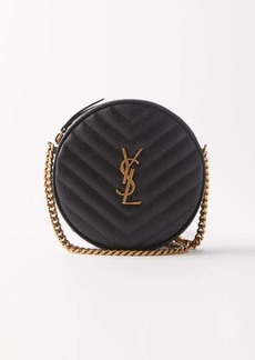 Saint Laurent - Vinyle Round Quilted-leather Cross-body Bag - Womens - Black