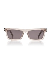 Saint Laurent - Women's Betty Acetate Square-Frame Sunglasses - Brown - OS - Moda Operandi