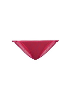 Pink YSL-monogram jersey-mesh triangle bra