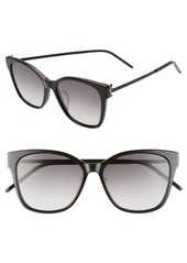 Saint Laurent 56mm Rectangular Sunglasses