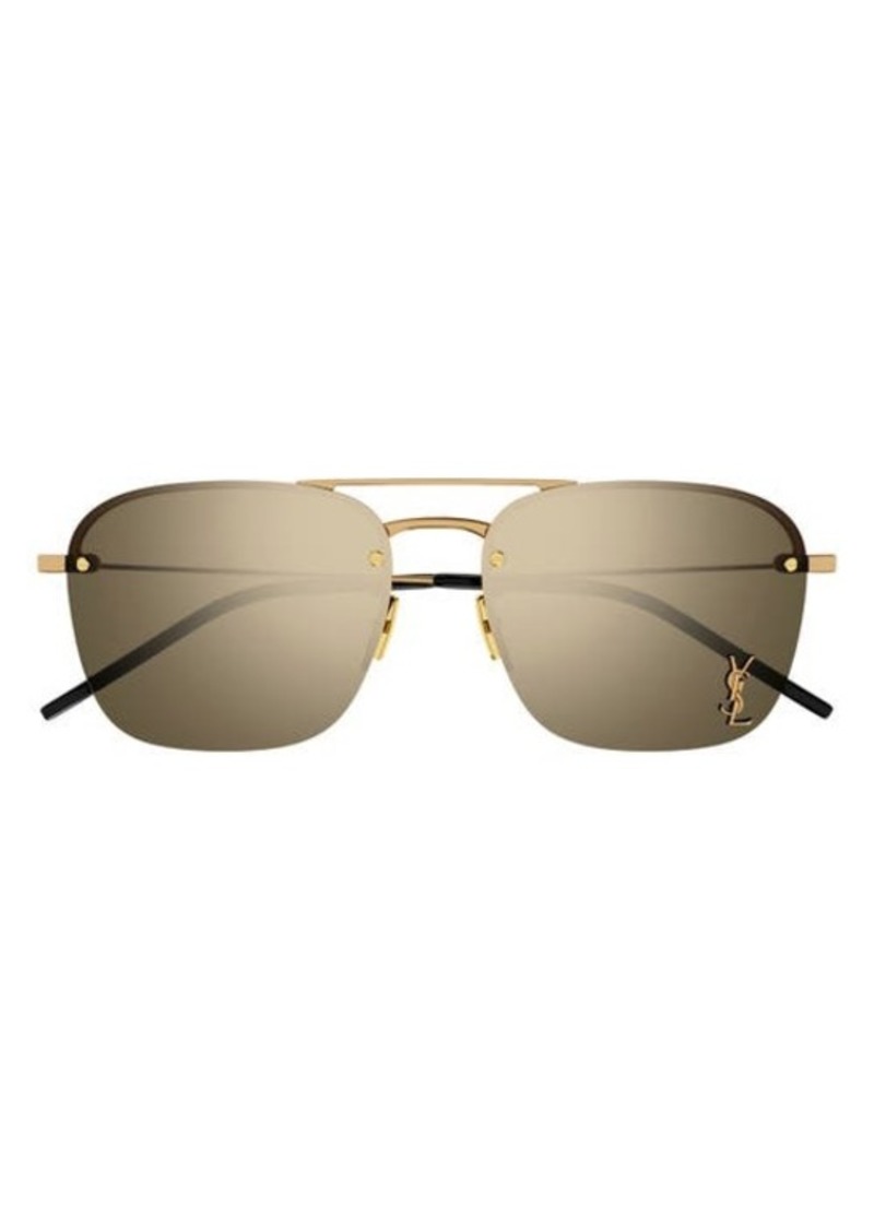 Saint Laurent 59mm Tinted Aviator Sunglasses