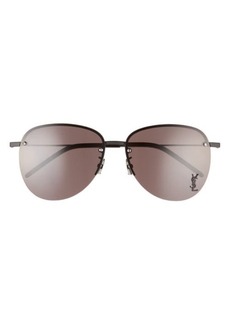 Saint Laurent 61mm Aviator Sunglasses